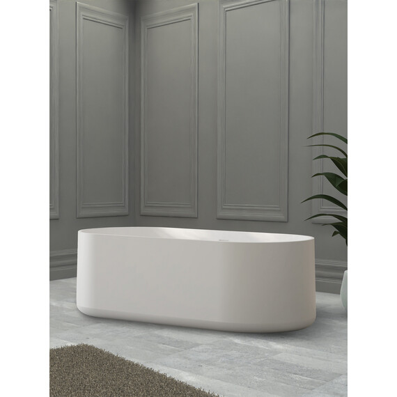 ВАННА ИЗ ИСКУССТВЕННОГО КАМНЯ ABBER STEIN AS9607 БЕЛАЯ МАТОВАЯ