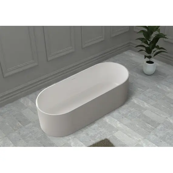 ВАННА ИЗ ИСКУССТВЕННОГО КАМНЯ ABBER STEIN AS9607 БЕЛАЯ МАТОВАЯ