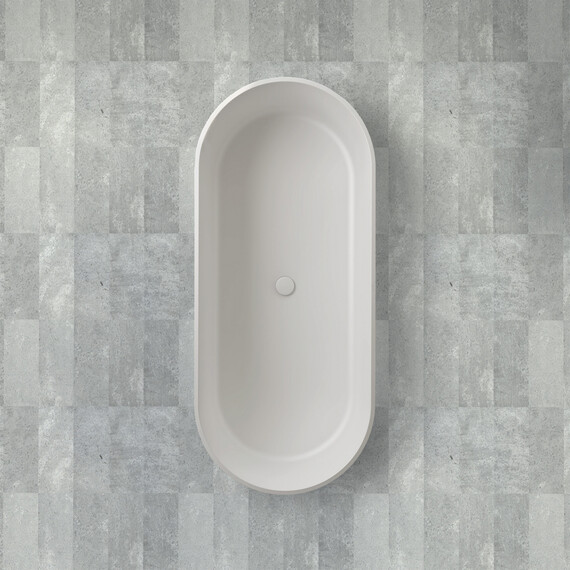 ВАННА ИЗ ИСКУССТВЕННОГО КАМНЯ ABBER STEIN AS9607 БЕЛАЯ МАТОВАЯ