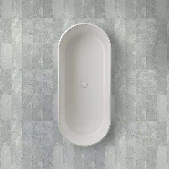 ВАННА ИЗ ИСКУССТВЕННОГО КАМНЯ ABBER STEIN AS9607 БЕЛАЯ МАТОВАЯ