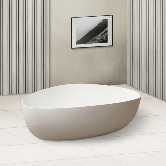 ВАННА ИЗ ИСКУССТВЕННОГО КАМНЯ ABBER STEIN AS9608 БЕЛАЯ МАТОВАЯ