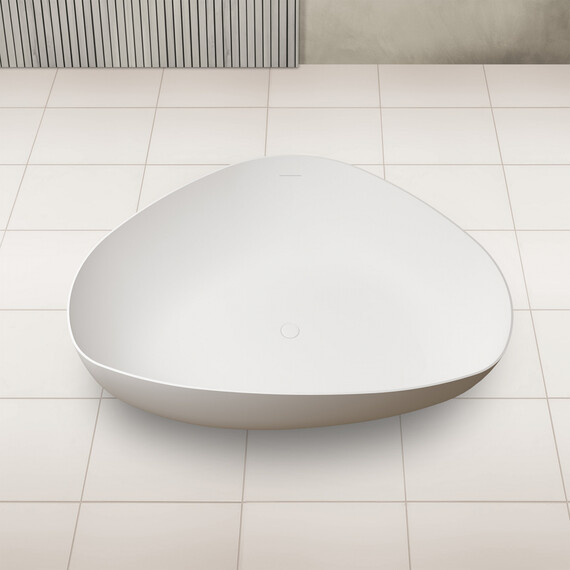 ВАННА ИЗ ИСКУССТВЕННОГО КАМНЯ ABBER STEIN AS9608 БЕЛАЯ МАТОВАЯ