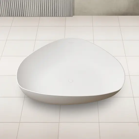 ВАННА ИЗ ИСКУССТВЕННОГО КАМНЯ ABBER STEIN AS9608 БЕЛАЯ МАТОВАЯ