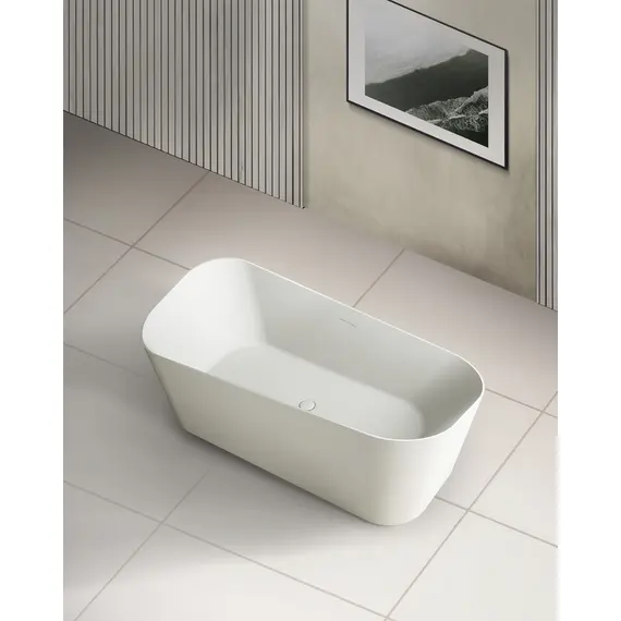 ВАННА ИЗ ИСКУССТВЕННОГО КАМНЯ ABBER STEIN AS9609 БЕЛАЯ МАТОВАЯ