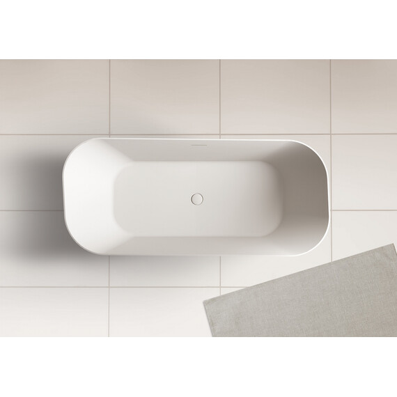 ВАННА ИЗ ИСКУССТВЕННОГО КАМНЯ ABBER STEIN AS9609 БЕЛАЯ МАТОВАЯ