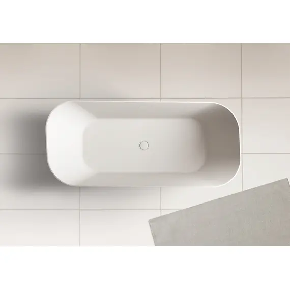 ВАННА ИЗ ИСКУССТВЕННОГО КАМНЯ ABBER STEIN AS9609 БЕЛАЯ МАТОВАЯ