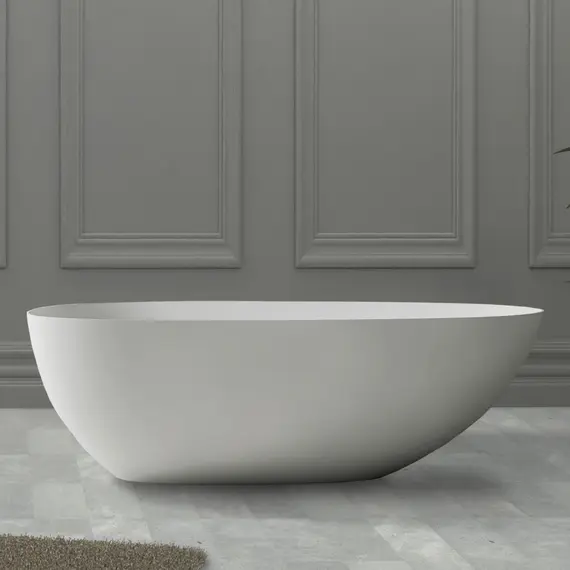 ВАННА ИЗ ИСКУССТВЕННОГО КАМНЯ ABBER STEIN AS9611-1.6 БЕЛАЯ МАТОВАЯ