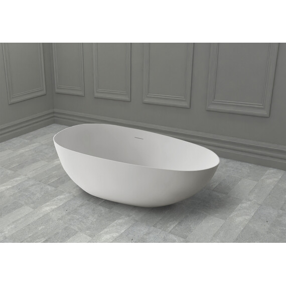 ВАННА ИЗ ИСКУССТВЕННОГО КАМНЯ ABBER STEIN AS9611-1.6 БЕЛАЯ МАТОВАЯ