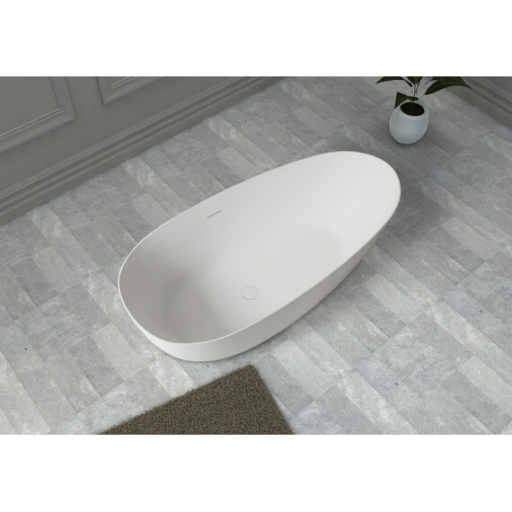 ВАННА ИЗ ИСКУССТВЕННОГО КАМНЯ ABBER STEIN AS9611-1.6 БЕЛАЯ МАТОВАЯ