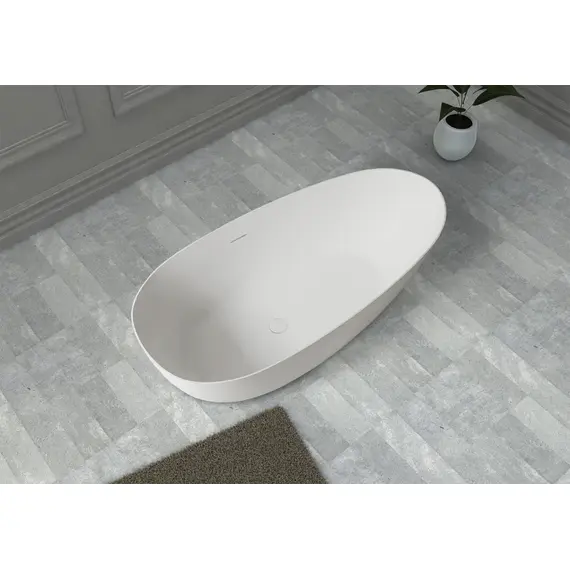 ВАННА ИЗ ИСКУССТВЕННОГО КАМНЯ ABBER STEIN AS9611-1.6 БЕЛАЯ МАТОВАЯ