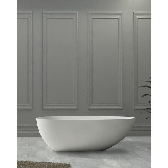 ВАННА ИЗ ИСКУССТВЕННОГО КАМНЯ ABBER STEIN AS9611-1.7 БЕЛАЯ МАТОВАЯ