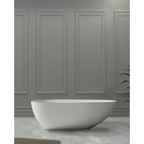 ВАННА ИЗ ИСКУССТВЕННОГО КАМНЯ ABBER STEIN AS9611-1.7 БЕЛАЯ МАТОВАЯ