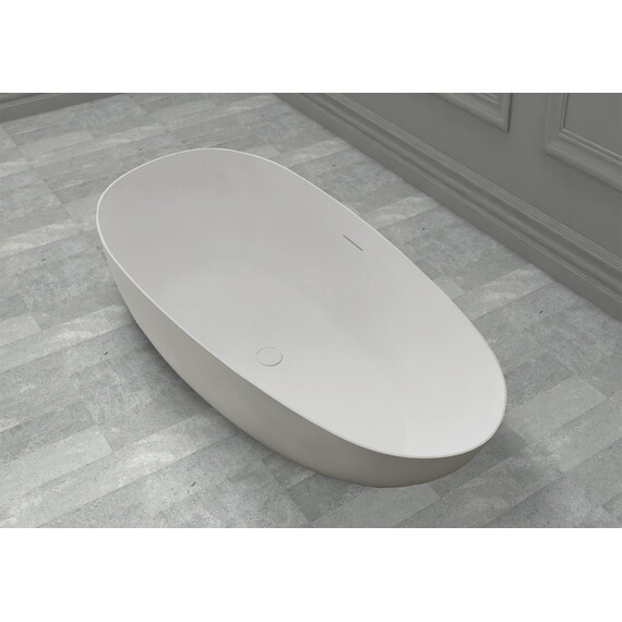 ВАННА ИЗ ИСКУССТВЕННОГО КАМНЯ ABBER STEIN AS9611-1.7 БЕЛАЯ МАТОВАЯ