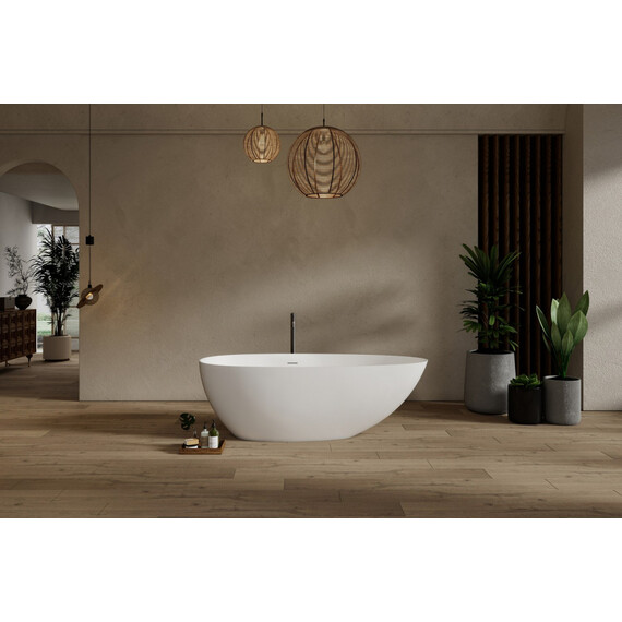 ВАННА ИЗ ИСКУССТВЕННОГО КАМНЯ ABBER STEIN AS9611NM-1.7 БЕЛАЯ МАТОВАЯ