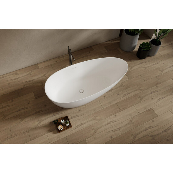 ВАННА ИЗ ИСКУССТВЕННОГО КАМНЯ ABBER STEIN AS9611NM-1.7 БЕЛАЯ МАТОВАЯ