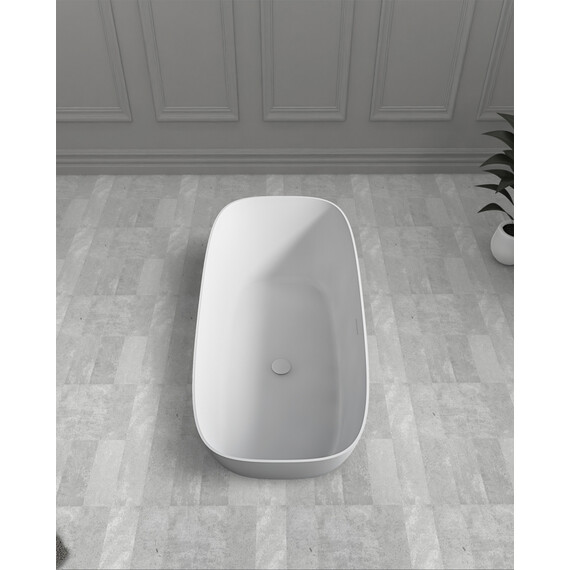 ВАННА ИЗ ИСКУССТВЕННОГО КАМНЯ ABBER STEIN AS9612-1.7 БЕЛАЯ МАТОВАЯ