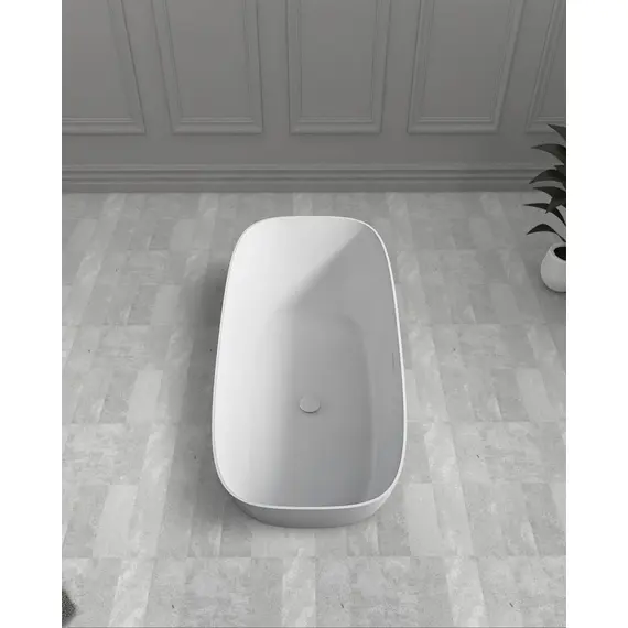 ВАННА ИЗ ИСКУССТВЕННОГО КАМНЯ ABBER STEIN AS9612-1.7 БЕЛАЯ МАТОВАЯ