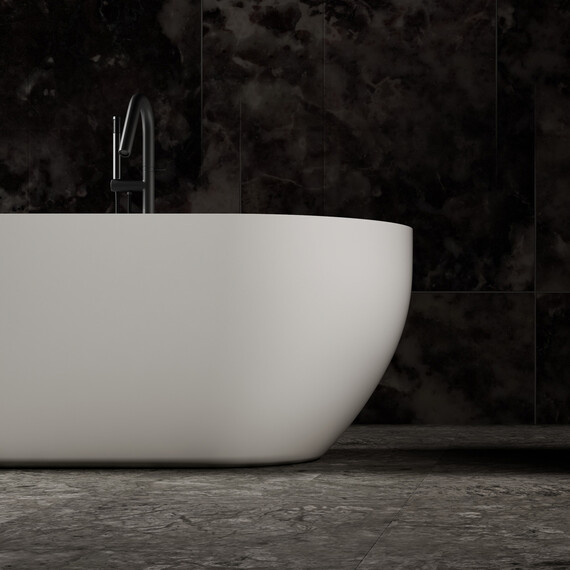 ВАННА ИЗ ИСКУССТВЕННОГО КАМНЯ ABBER STEIN AS9613-1.6 БЕЛАЯ МАТОВАЯ
