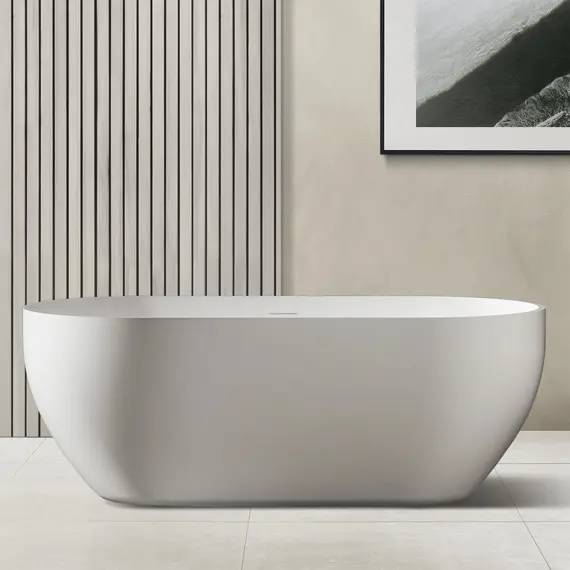 ВАННА ИЗ ИСКУССТВЕННОГО КАМНЯ ABBER STEIN AS9613-1.7 БЕЛАЯ МАТОВАЯ