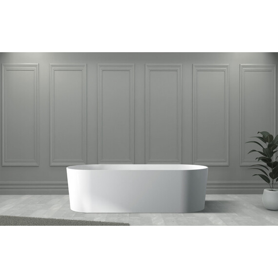 ВАННА ИЗ ИСКУССТВЕННОГО КАМНЯ ABBER STEIN AS9614 БЕЛАЯ МАТОВАЯ