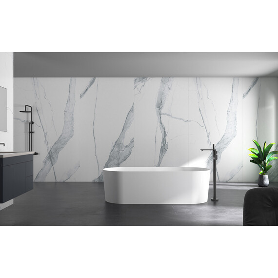 ВАННА ИЗ ИСКУССТВЕННОГО КАМНЯ ABBER STEIN AS9614 БЕЛАЯ МАТОВАЯ