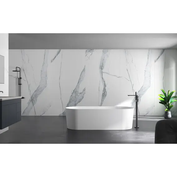 ВАННА ИЗ ИСКУССТВЕННОГО КАМНЯ ABBER STEIN AS9614 БЕЛАЯ МАТОВАЯ