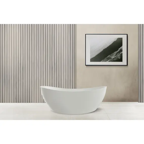 ВАННА ИЗ ИСКУССТВЕННОГО КАМНЯ ABBER STEIN AS9615-1.8 БЕЛАЯ МАТОВАЯ