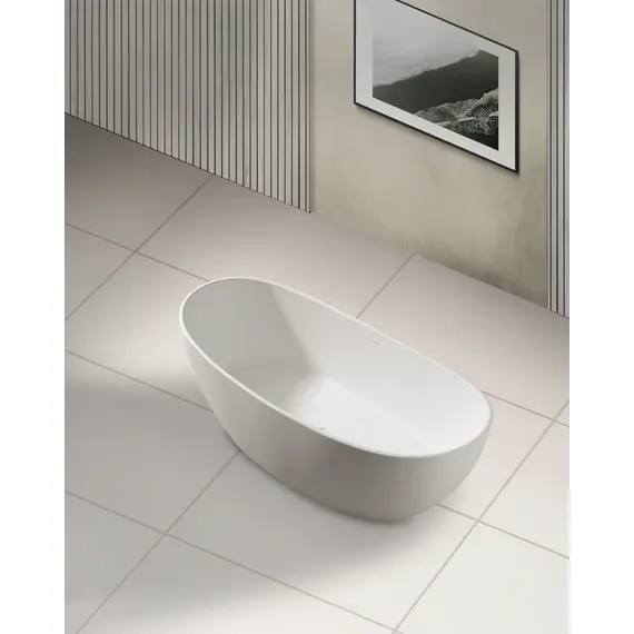 ВАННА ИЗ ИСКУССТВЕННОГО КАМНЯ ABBER STEIN AS9615-1.8 БЕЛАЯ МАТОВАЯ