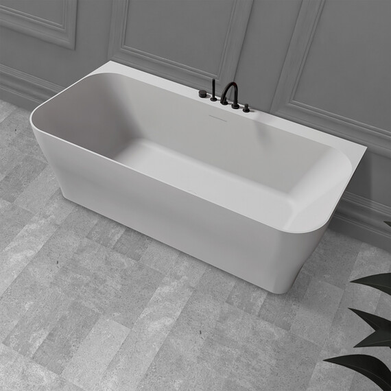 ВАННА ИЗ ИСКУССТВЕННОГО КАМНЯ ABBER STEIN AS9616 БЕЛАЯ МАТОВАЯ