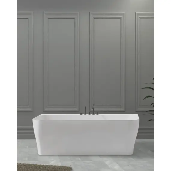 ВАННА ИЗ ИСКУССТВЕННОГО КАМНЯ ABBER STEIN AS9616 БЕЛАЯ МАТОВАЯ