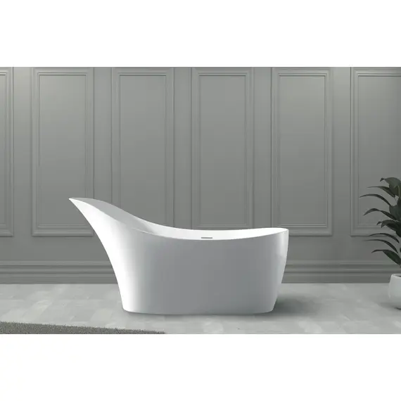 ВАННА ИЗ ИСКУССТВЕННОГО КАМНЯ ABBER STEIN AS9618 БЕЛАЯ МАТОВАЯ