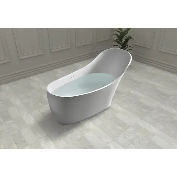 ВАННА ИЗ ИСКУССТВЕННОГО КАМНЯ ABBER STEIN AS9618 БЕЛАЯ МАТОВАЯ