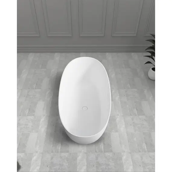 ВАННА ИЗ ИСКУССТВЕННОГО КАМНЯ ABBER STEIN AS9624-1.6 БЕЛАЯ МАТОВАЯ