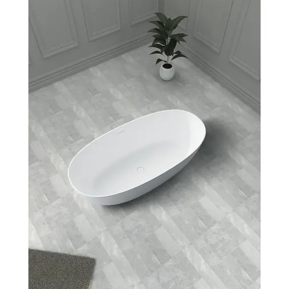 ВАННА ИЗ ИСКУССТВЕННОГО КАМНЯ ABBER STEIN AS9624-1.7 БЕЛАЯ МАТОВАЯ