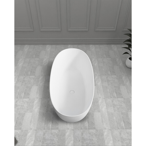 ВАННА ИЗ ИСКУССТВЕННОГО КАМНЯ ABBER STEIN AS9624-1.7 БЕЛАЯ МАТОВАЯ