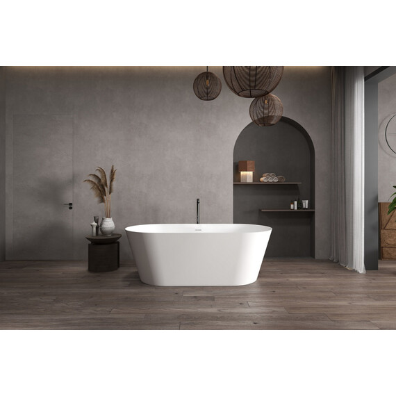 ВАННА ИЗ ИСКУССТВЕННОГО КАМНЯ ABBER STEIN AS9626 БЕЛАЯ МАТОВАЯ