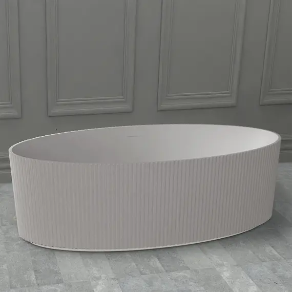 ВАННА ИЗ ИСКУССТВЕННОГО КАМНЯ ABBER STEIN AS9627 БЕЛАЯ МАТОВАЯ