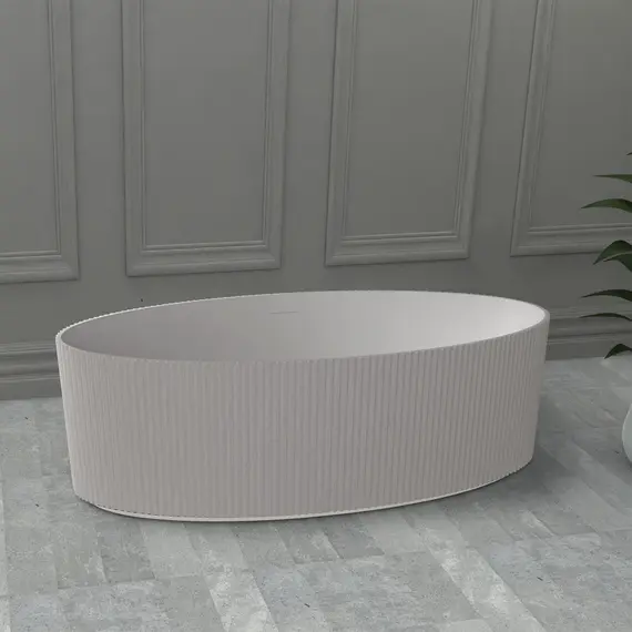 ВАННА ИЗ ИСКУССТВЕННОГО КАМНЯ ABBER STEIN AS9627 БЕЛАЯ МАТОВАЯ