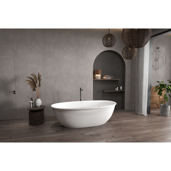 ВАННА ИЗ ИСКУССТВЕННОГО КАМНЯ ABBER STEIN AS9631 БЕЛАЯ МАТОВАЯ