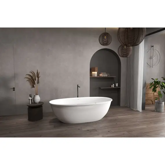 ВАННА ИЗ ИСКУССТВЕННОГО КАМНЯ ABBER STEIN AS9631 БЕЛАЯ МАТОВАЯ