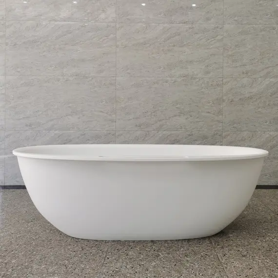 ВАННА ИЗ ИСКУССТВЕННОГО КАМНЯ ABBER STEIN AS9631 БЕЛАЯ МАТОВАЯ