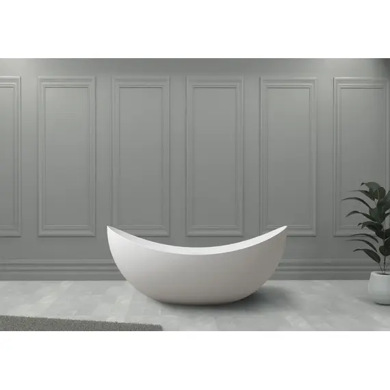 ВАННА ИЗ ИСКУССТВЕННОГО КАМНЯ ABBER STEIN AS9633 БЕЛАЯ МАТОВАЯ