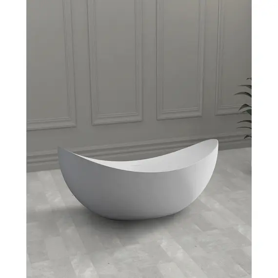 ВАННА ИЗ ИСКУССТВЕННОГО КАМНЯ ABBER STEIN AS9633 БЕЛАЯ МАТОВАЯ