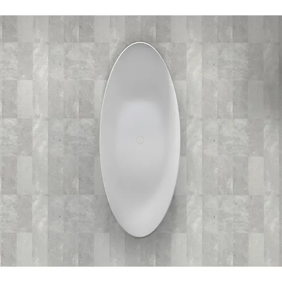 ВАННА ИЗ ИСКУССТВЕННОГО КАМНЯ ABBER STEIN AS9633 БЕЛАЯ МАТОВАЯ