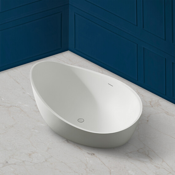 ВАННА ИЗ ИСКУССТВЕННОГО КАМНЯ ABBER STEIN AS9639 БЕЛАЯ МАТОВАЯ