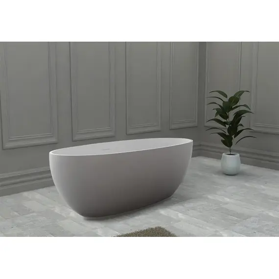 ВАННА ИЗ ИСКУССТВЕННОГО КАМНЯ ABBER STEIN AS9641-1.3 БЕЛАЯ МАТОВАЯ