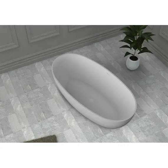 ВАННА ИЗ ИСКУССТВЕННОГО КАМНЯ ABBER STEIN AS9641-1.3 БЕЛАЯ МАТОВАЯ