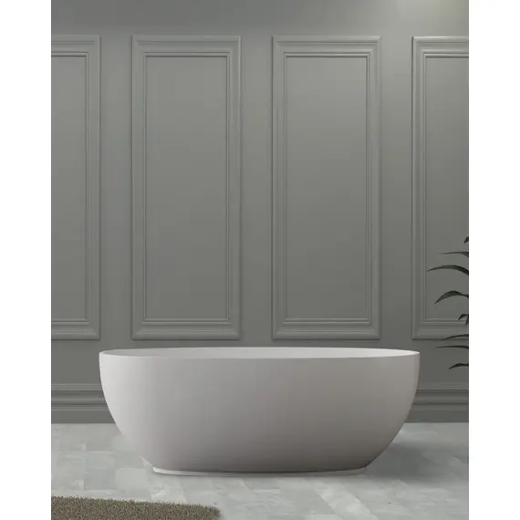 ВАННА ИЗ ИСКУССТВЕННОГО КАМНЯ ABBER STEIN AS9641-1.4 БЕЛАЯ МАТОВАЯ