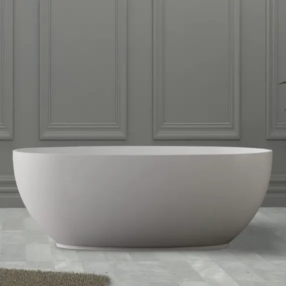 ВАННА ИЗ ИСКУССТВЕННОГО КАМНЯ ABBER STEIN AS9641-1.5 БЕЛАЯ МАТОВАЯ