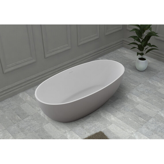 ВАННА ИЗ ИСКУССТВЕННОГО КАМНЯ ABBER STEIN AS9641-1.5 БЕЛАЯ МАТОВАЯ